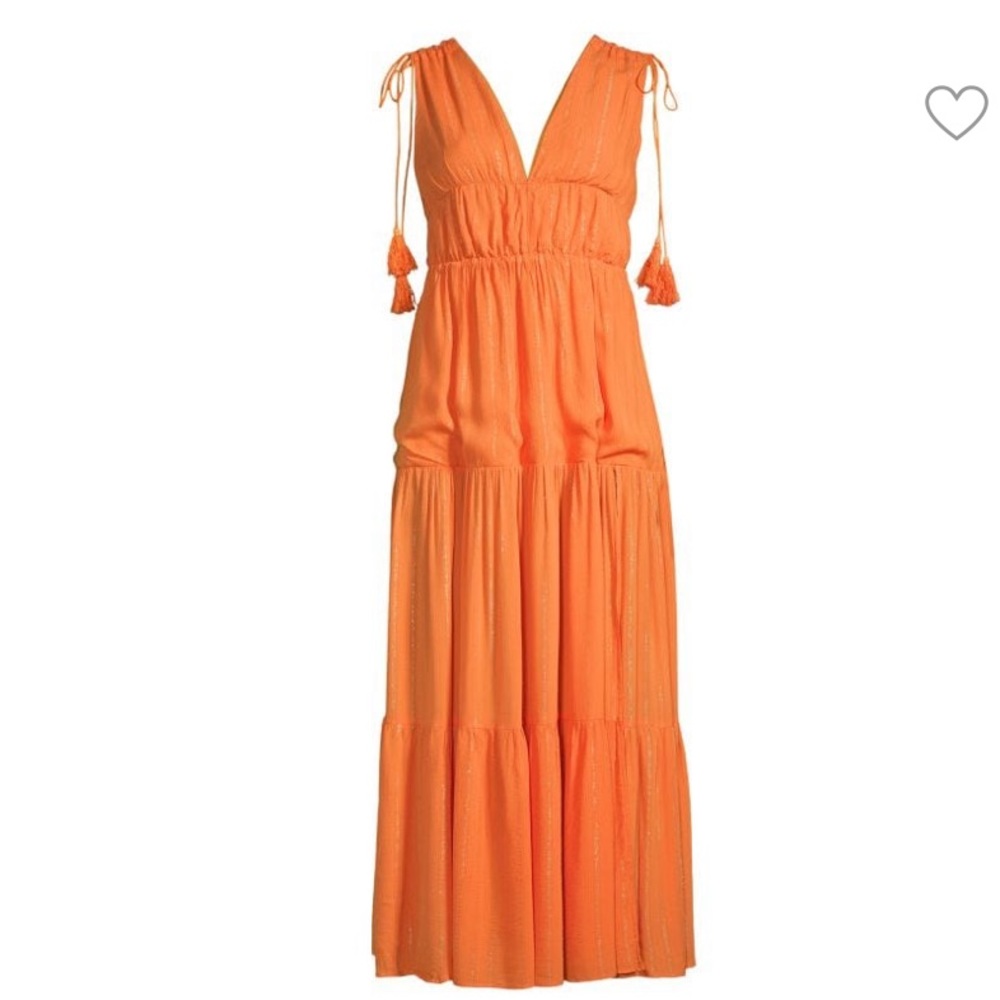 Caara Simone Tassel Tie Peasant Dress